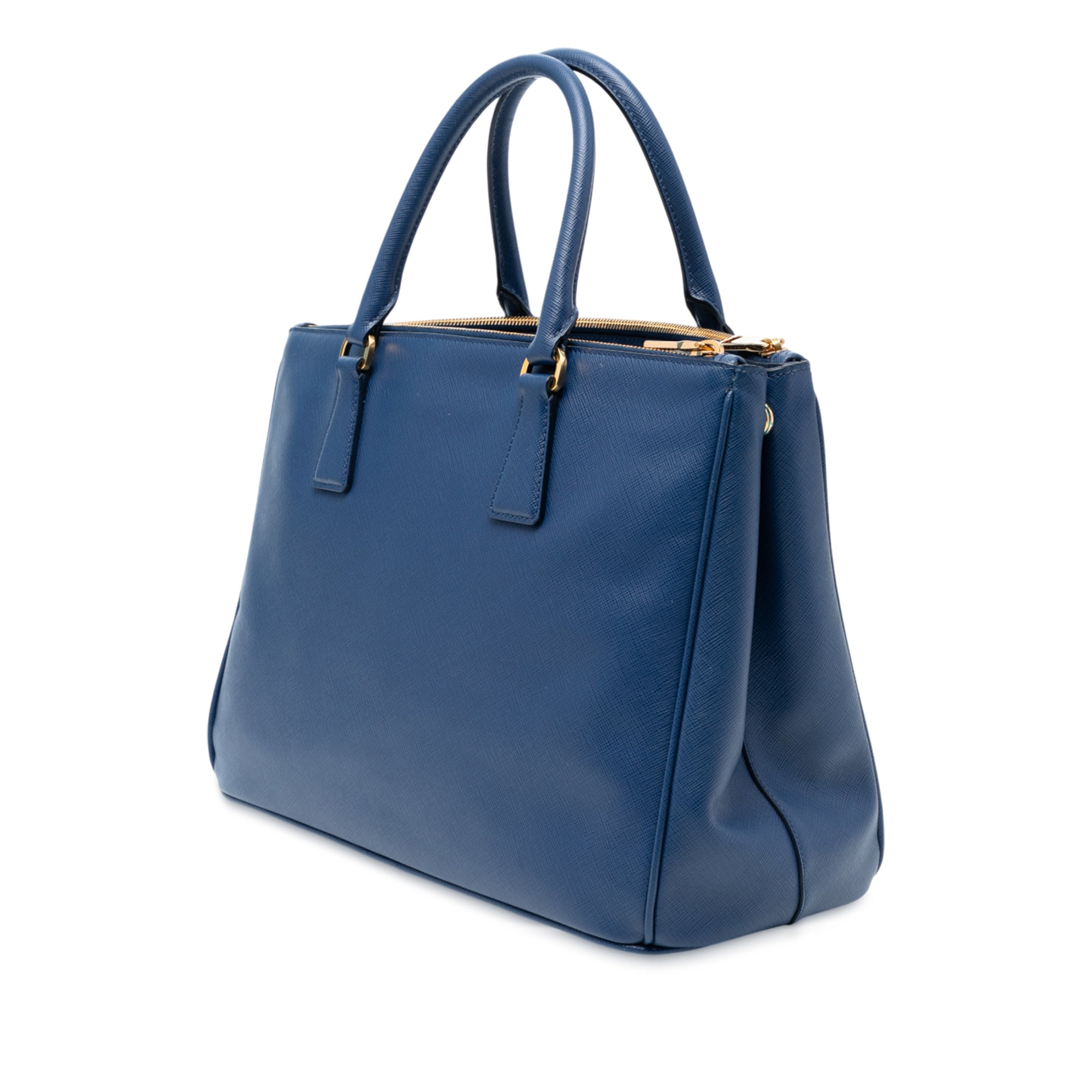 Medium Saffiano Lux Galleria Double Zip Satchel