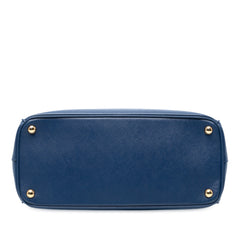 Medium Saffiano Lux Galleria Double Zip Satchel