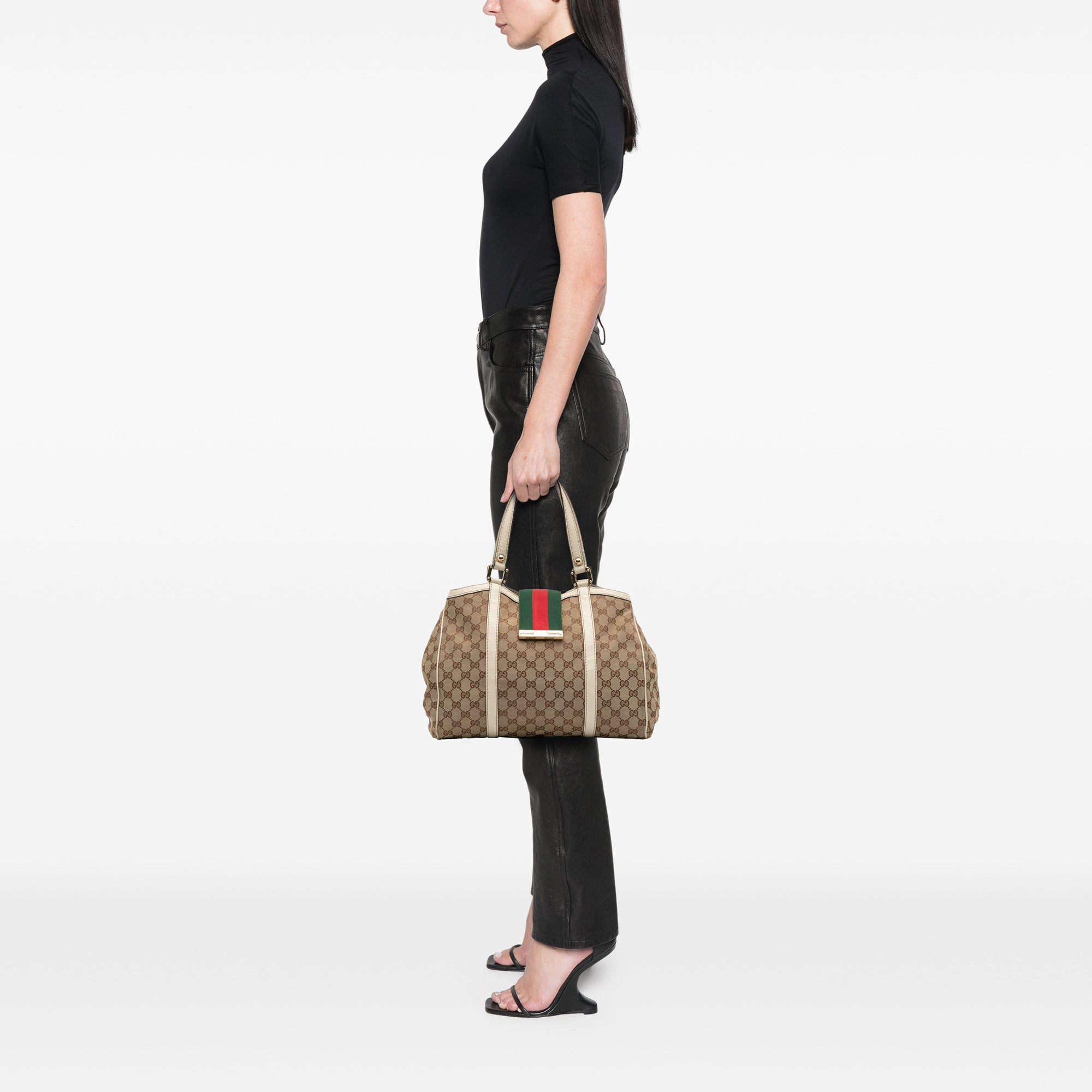 GG Canvas Web New Ladies Tote