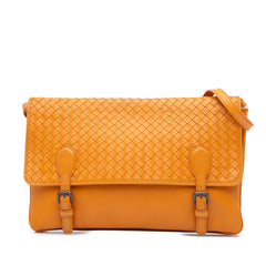 Nappa Intrecciato Flap Shoulder Bag