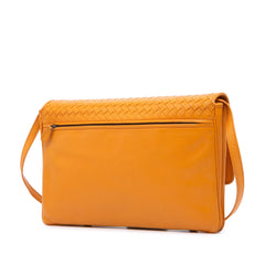Nappa Intrecciato Flap Shoulder Bag