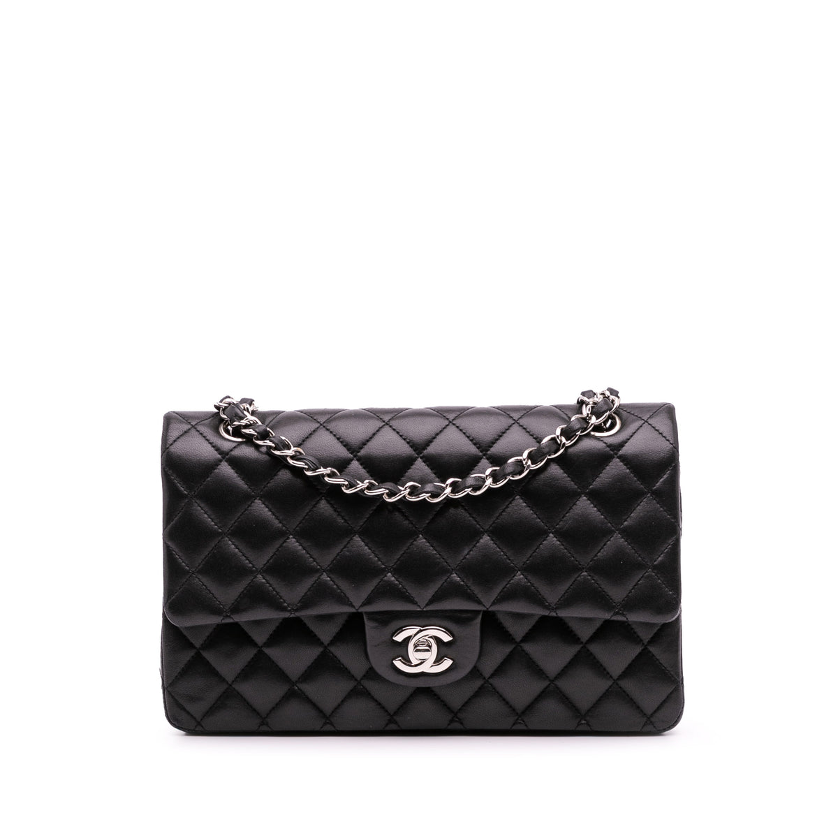Medium Classic Lambskin Double Flap