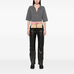 GG Canvas Web Double Pocket Belt Bag