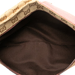 GG Canvas Web Double Pocket Belt Bag