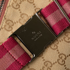 GG Canvas Web Double Pocket Belt Bag