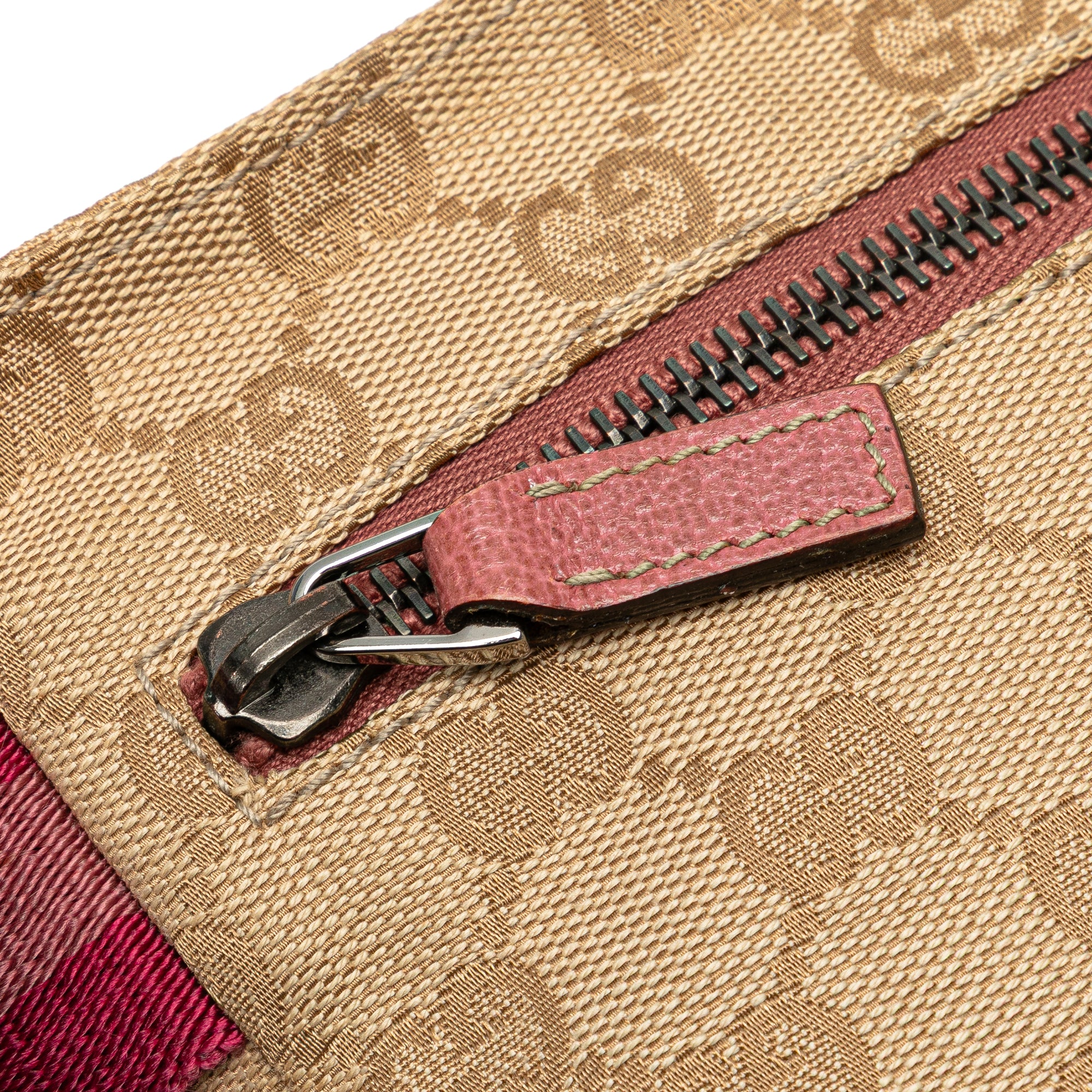 GG Canvas Web Double Pocket Belt Bag