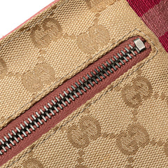 GG Canvas Web Double Pocket Belt Bag