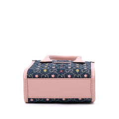 Mini GG Denim Interlocking G Flowers Tote