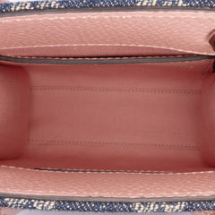 Mini GG Denim Interlocking G Flowers Tote