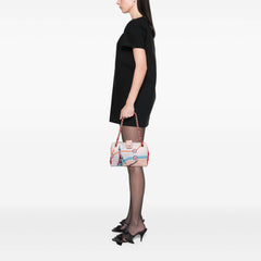 CC Printed Canvas Eiffel Tower Shoulder Bag