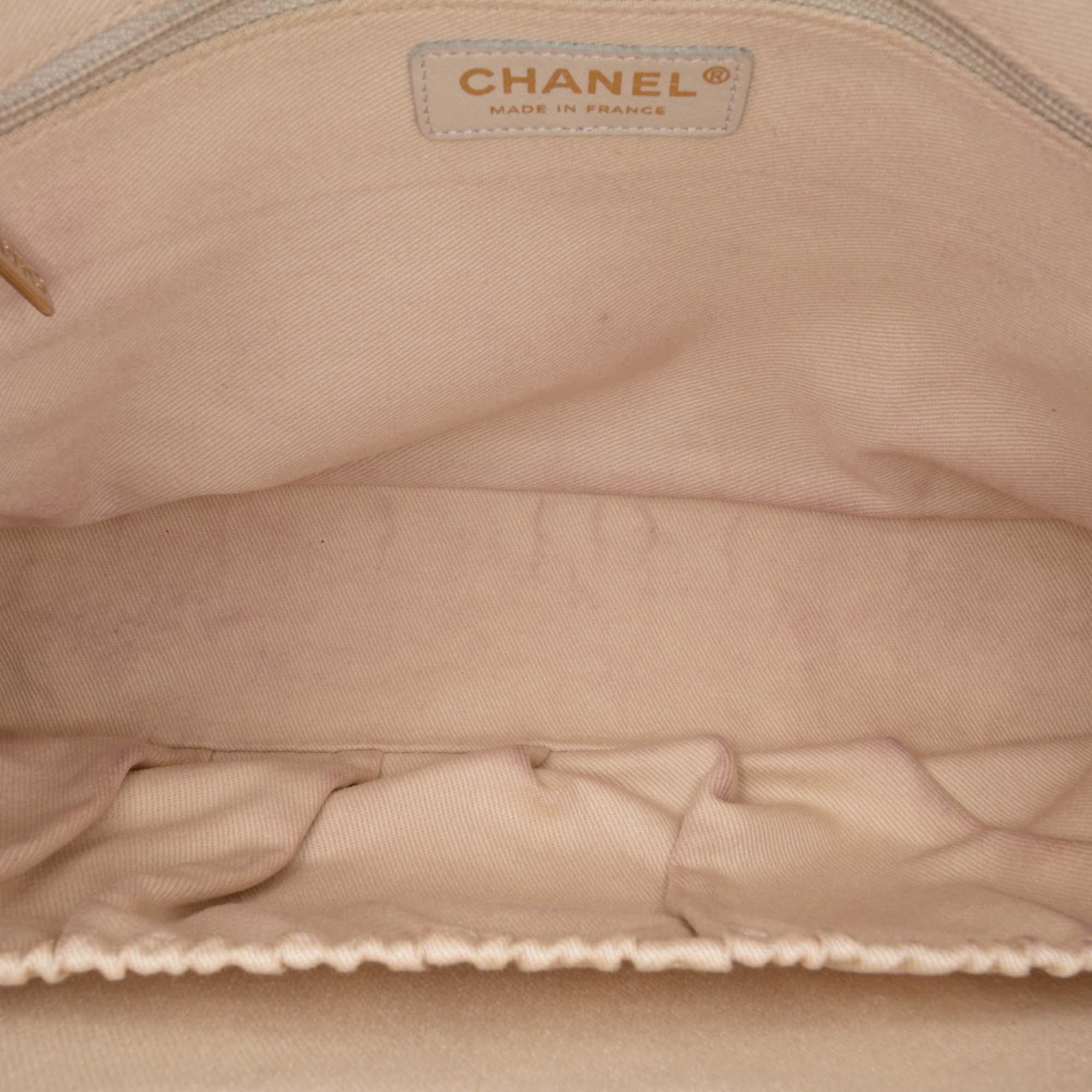 CC Printed Canvas Eiffel Tower Shoulder Bag