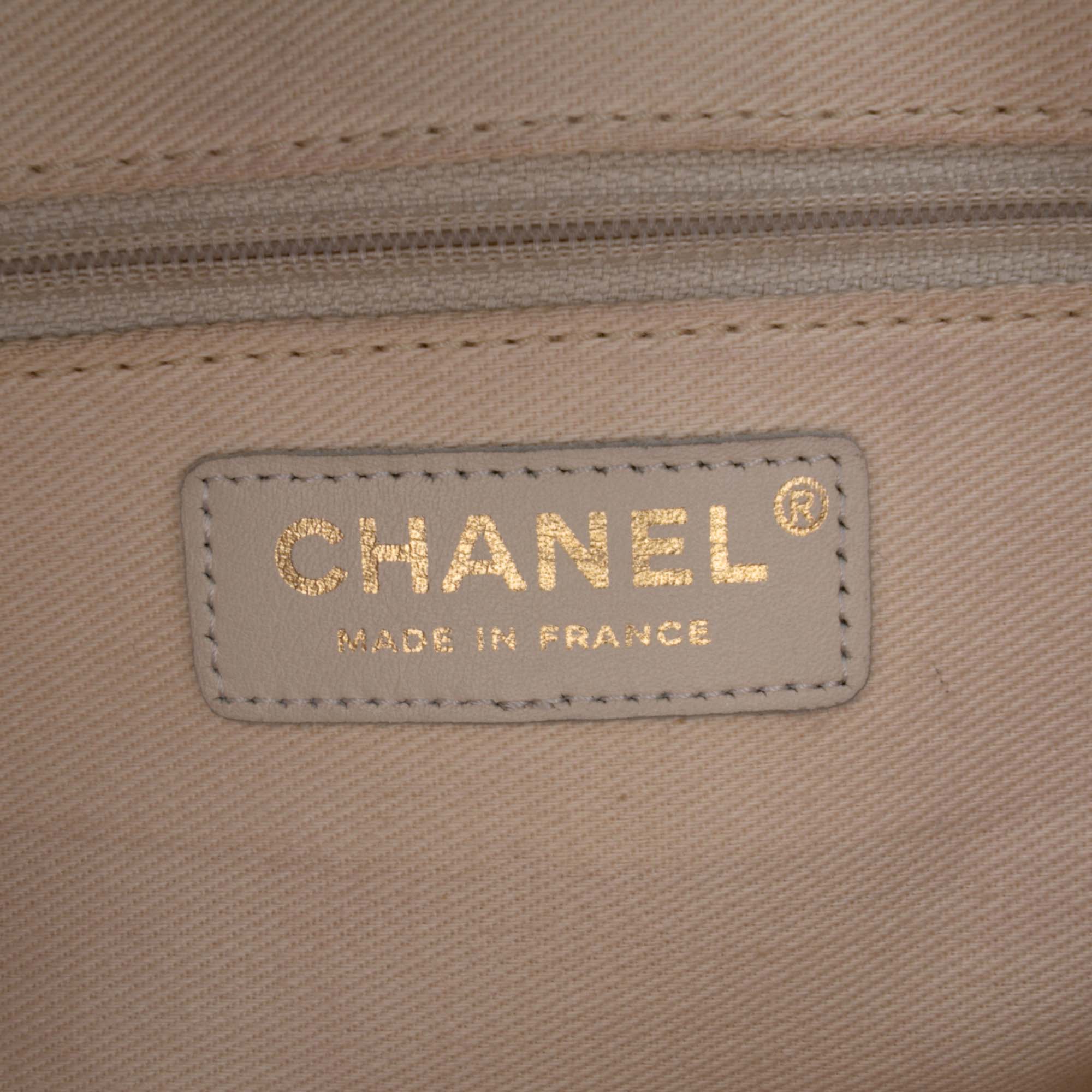 CC Printed Canvas Eiffel Tower Shoulder Bag