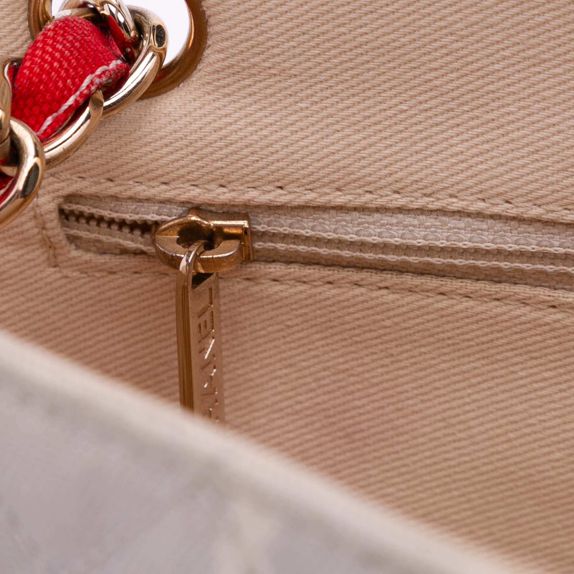 CC Printed Canvas Eiffel Tower Shoulder Bag