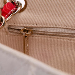 CC Printed Canvas Eiffel Tower Shoulder Bag
