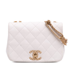 Small Quilted Lambskin On And On Chain Flap