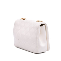 Small Quilted Lambskin On And On Chain Flap