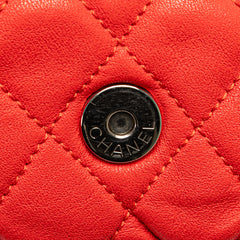 Large Quilted Lambskin Chain Around Flap