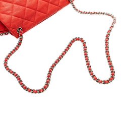 Large Quilted Lambskin Chain Around Flap