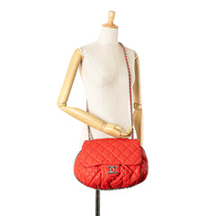 Large Quilted Lambskin Chain Around Flap