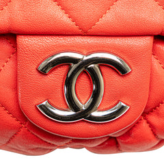 Large Quilted Lambskin Chain Around Flap