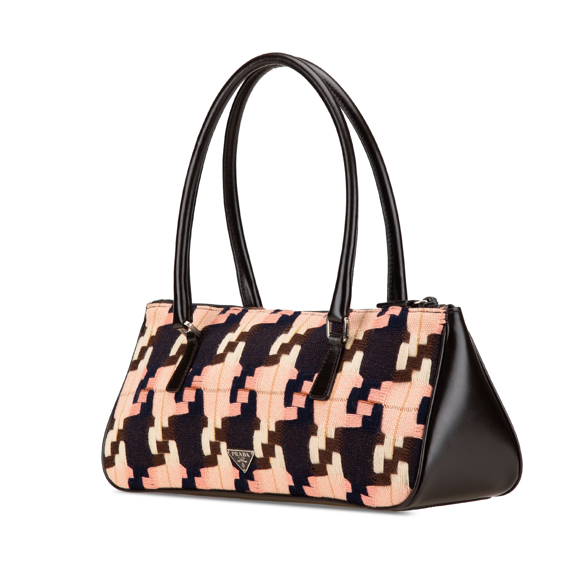 Wool Houndstooth Handbag