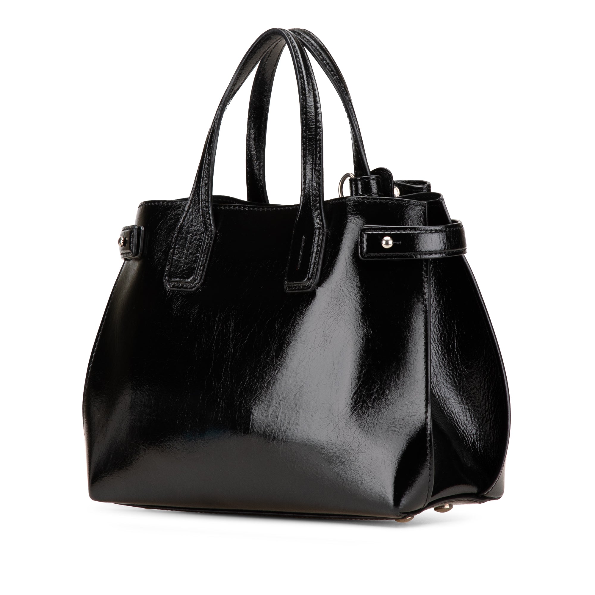 Small Soft Calfskin Banner Satchel