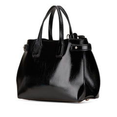 Small Soft Calfskin Banner Satchel