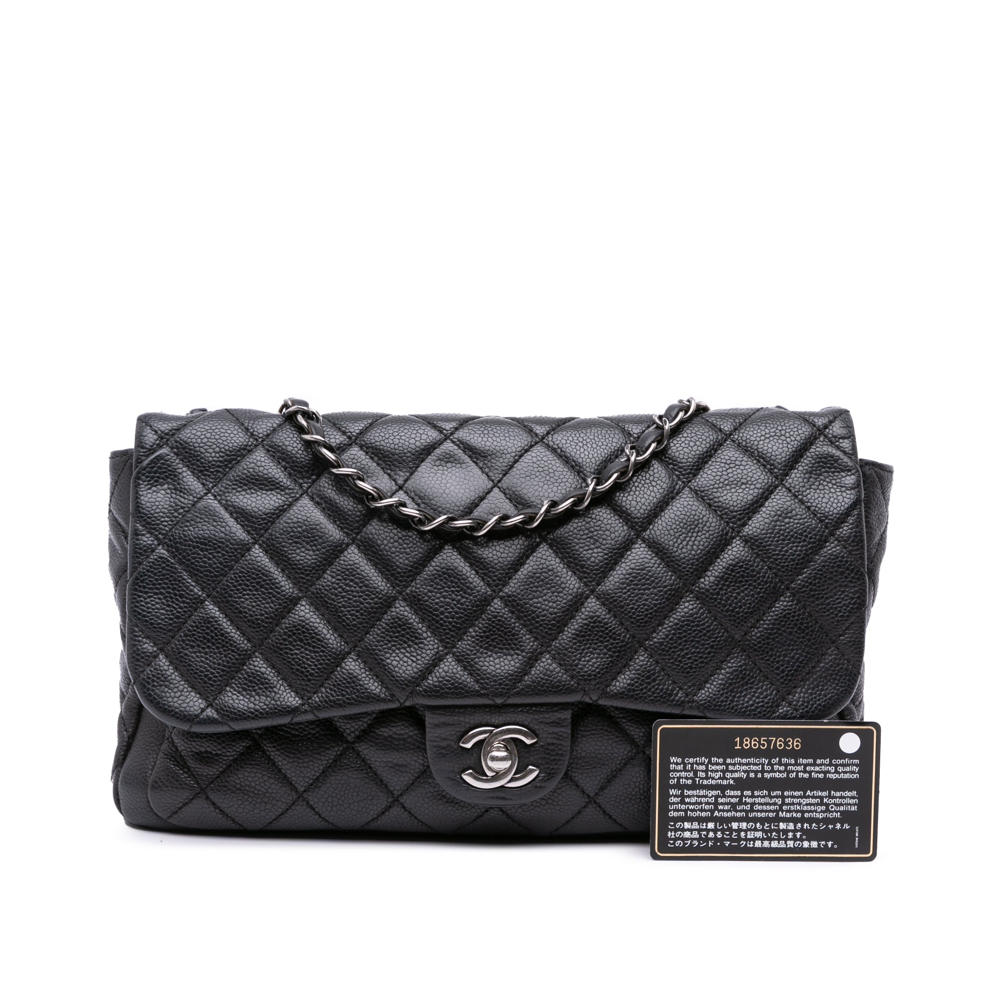 Large Quilted Caviar Now and Forever Flap
