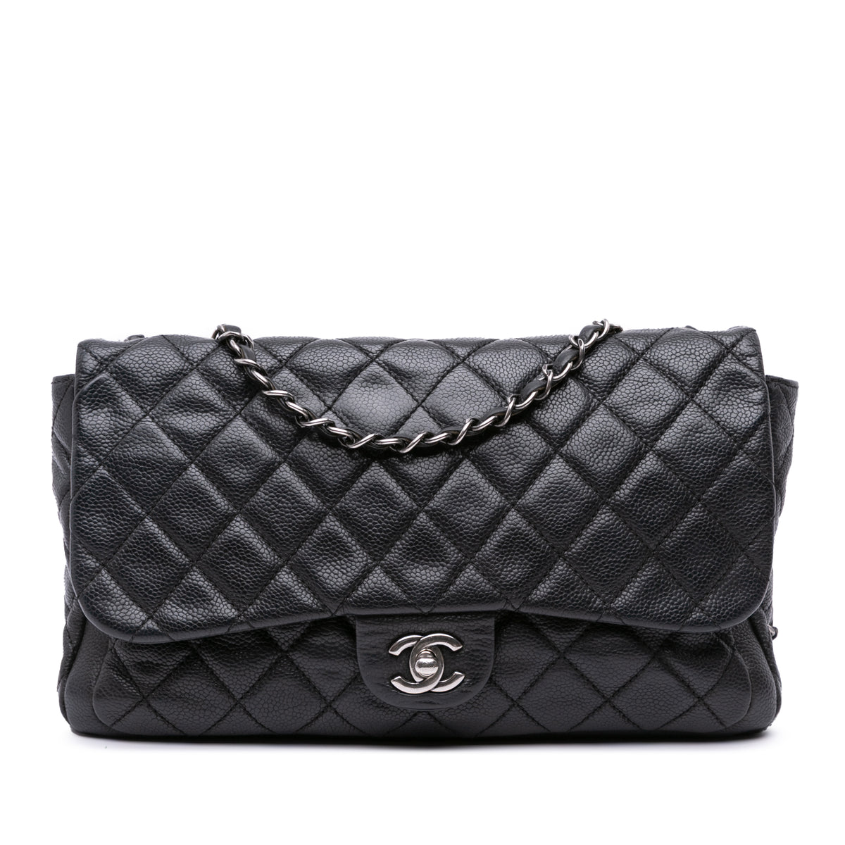 Large Quilted Caviar Now and Forever Flap