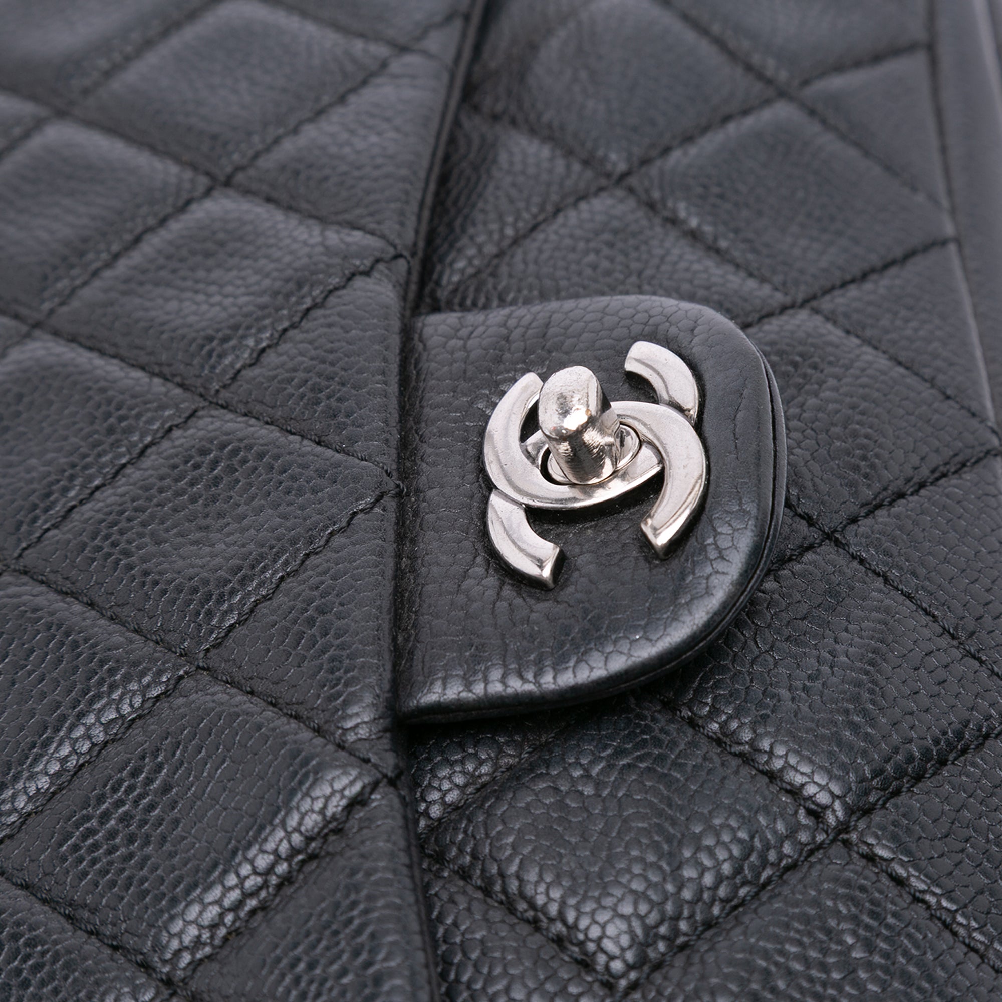 Large Quilted Caviar Now and Forever Flap