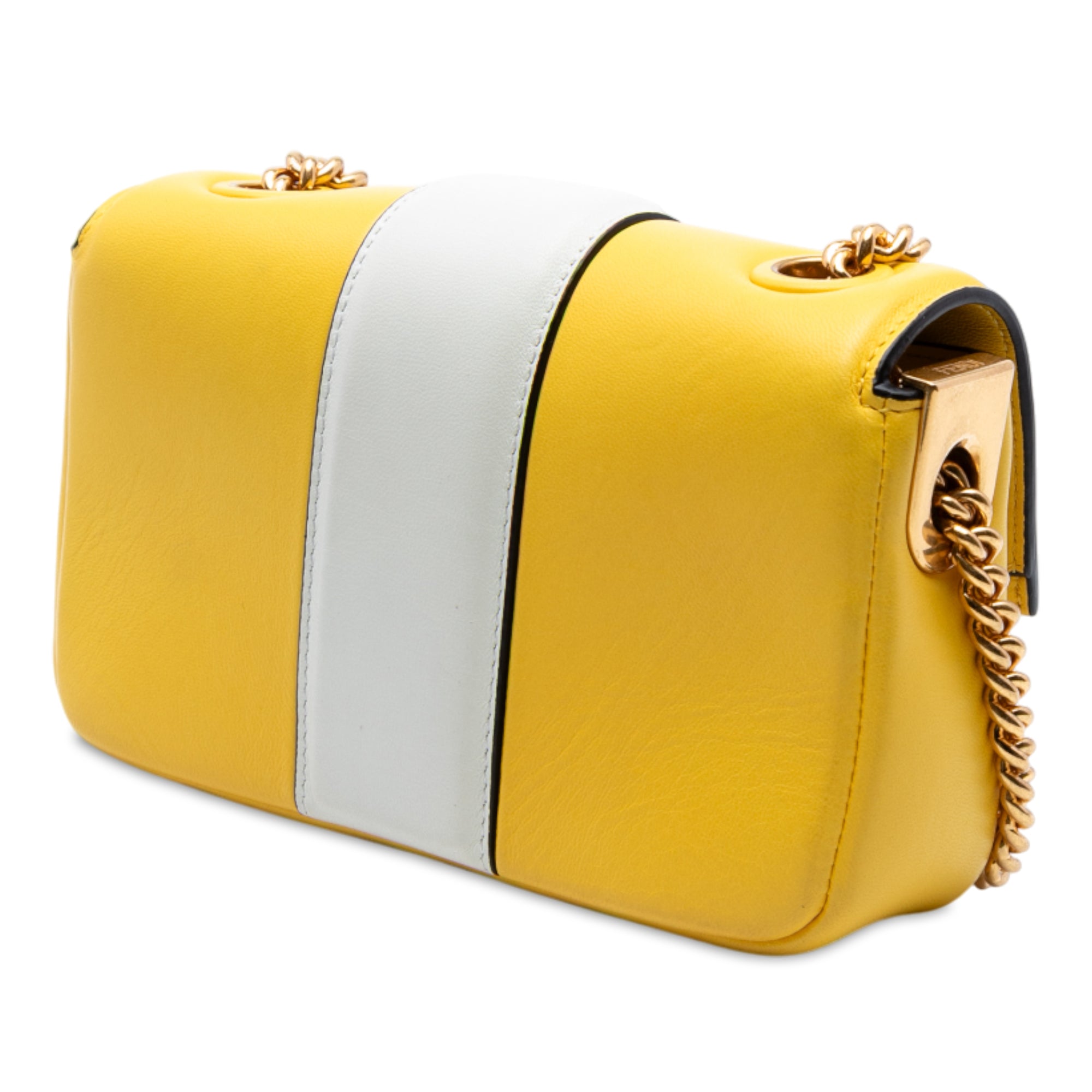 Mini Bicolor Nappa Apolo Chain Baguette Shoulder Bag