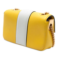 Mini Bicolor Nappa Apolo Chain Baguette Shoulder Bag