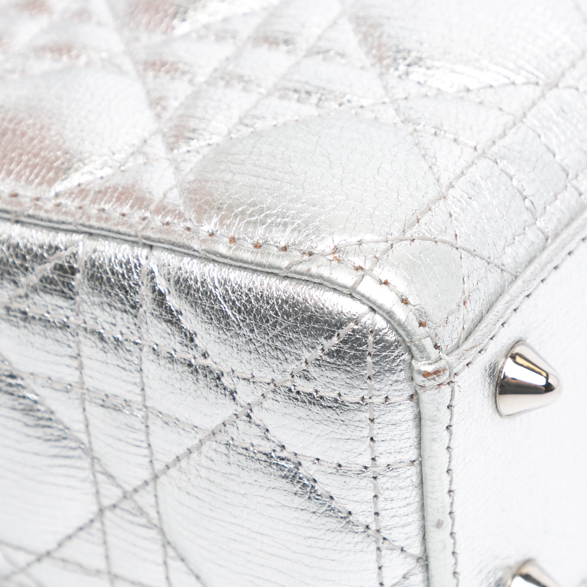Small Metallic Grained Calfskin Cannage My ABCDior Lady Dior
