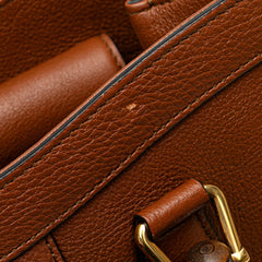 Small Leather Bamboo Diana Satchel