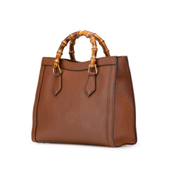 Small Leather Bamboo Diana Satchel