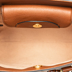 Small Leather Bamboo Diana Satchel