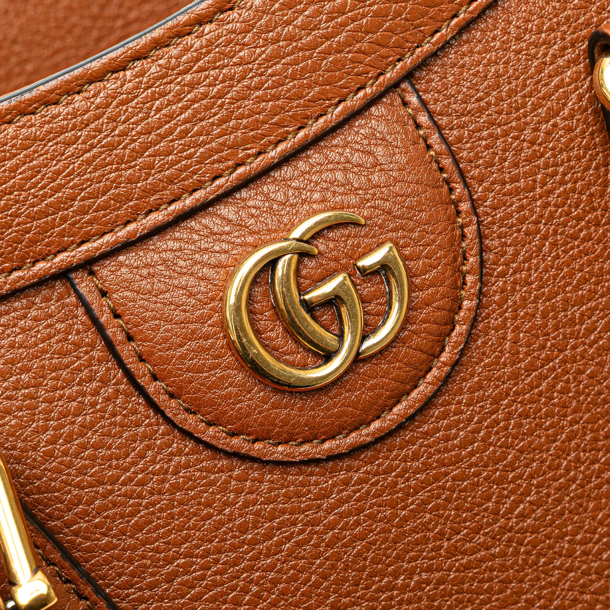 Small Leather Bamboo Diana Satchel