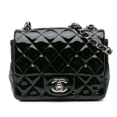 Mini Square Classic Patent Single Flap
