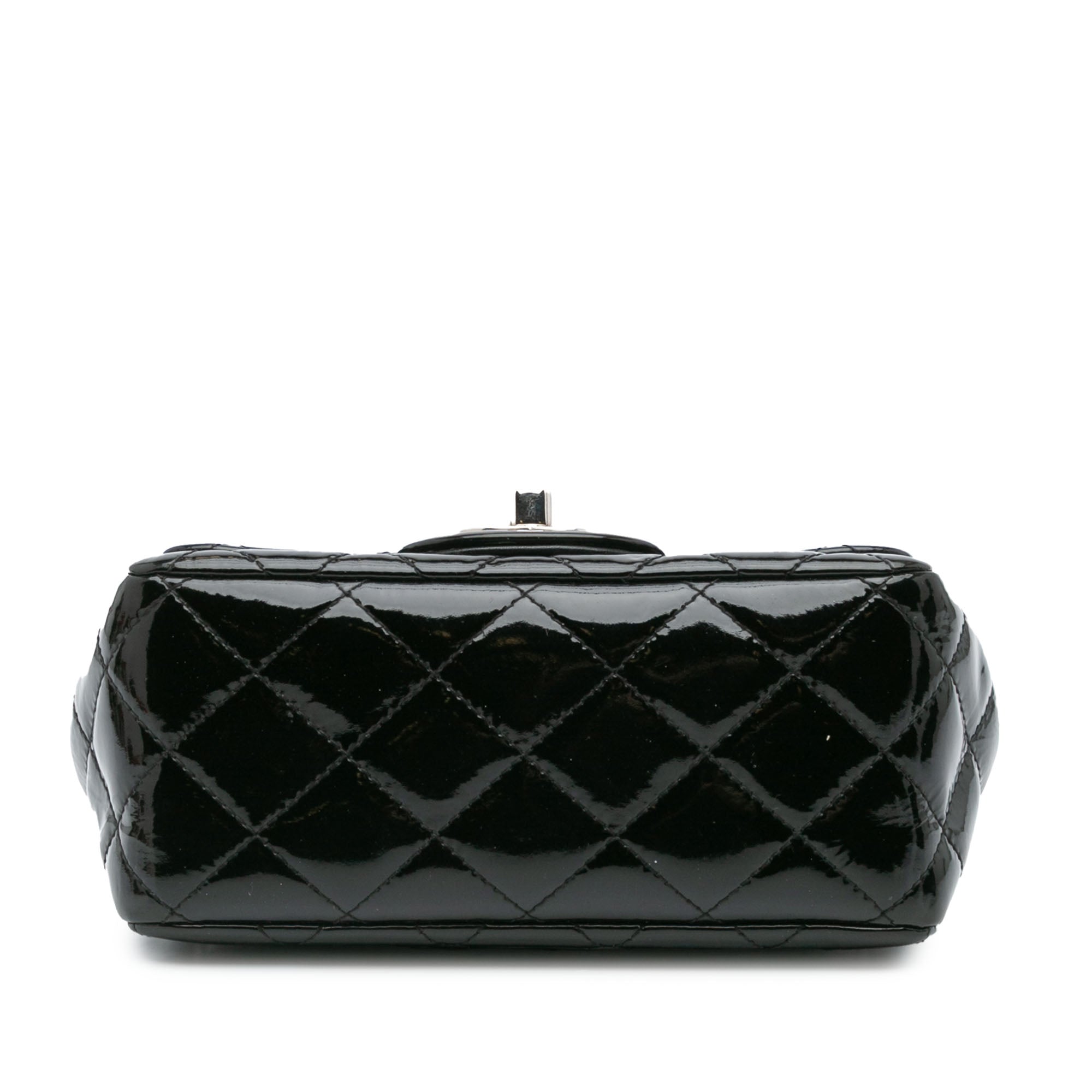 Mini Square Classic Patent Single Flap