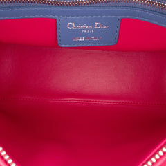 Medium Tricolor Lambskin Cannage Lady Dior