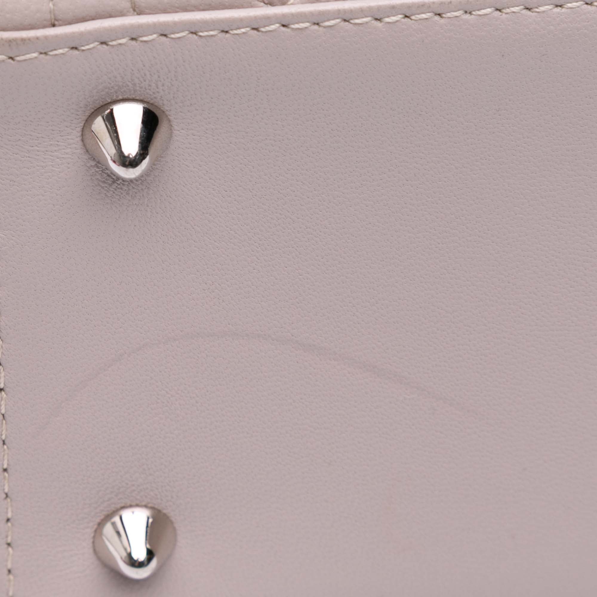 Medium Tricolor Lambskin Cannage Lady Dior