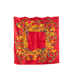 CC Jewel and Chain Print Silk Scarf
