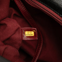 Quilted Glazed Caviar Frame Tote