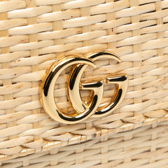 Small GG Marmont Glazed Wicker Flap