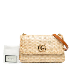 Small GG Marmont Glazed Wicker Flap