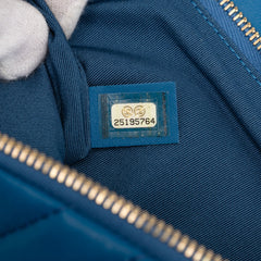 CC Chevron Lambskin Fold Over Clutch