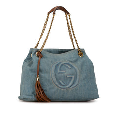 Medium Denim Soho Chain Tote