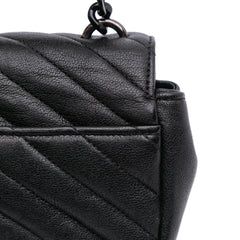 Mini Chevron Sheepskin Monogram College Satchel