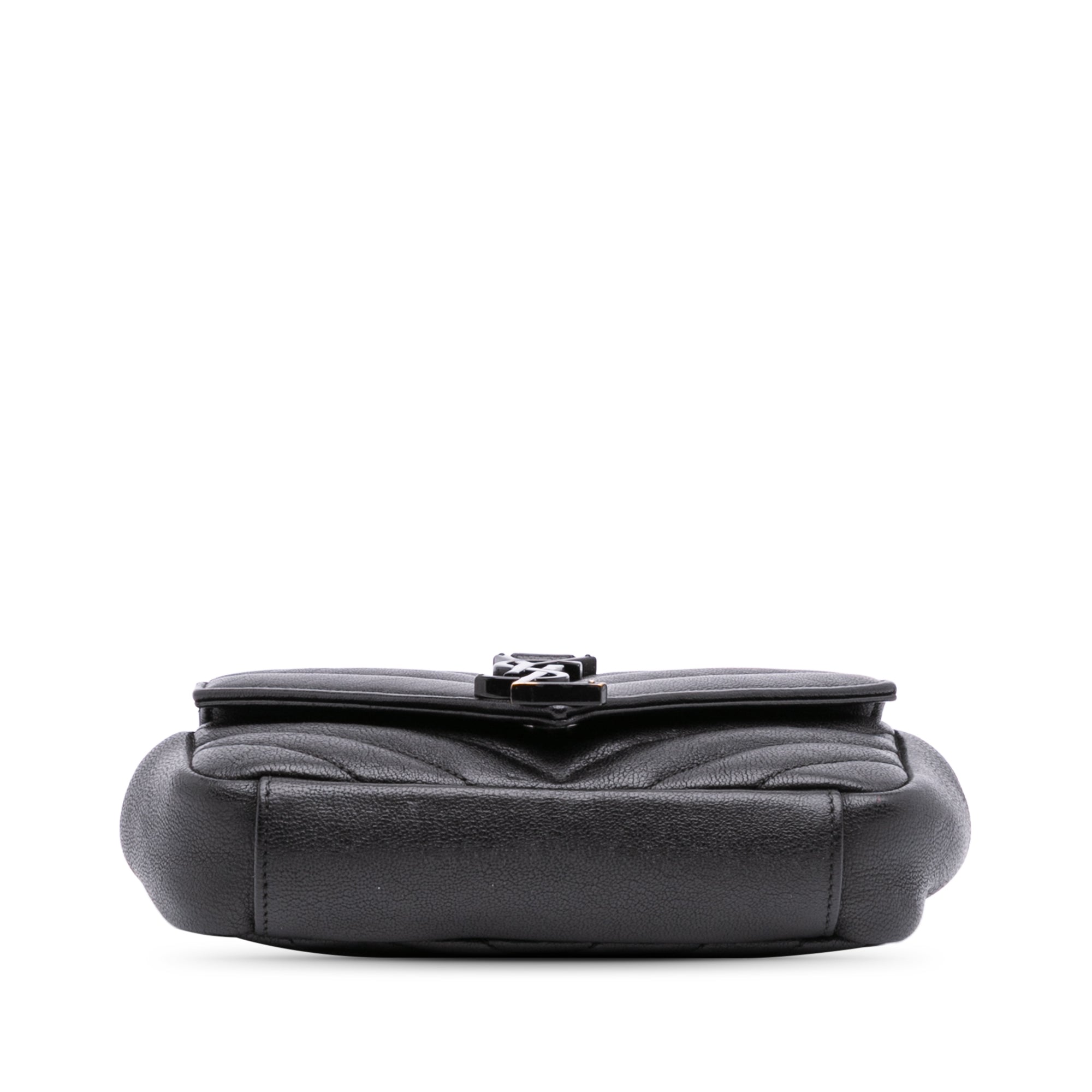 Mini Chevron Sheepskin Monogram College Satchel