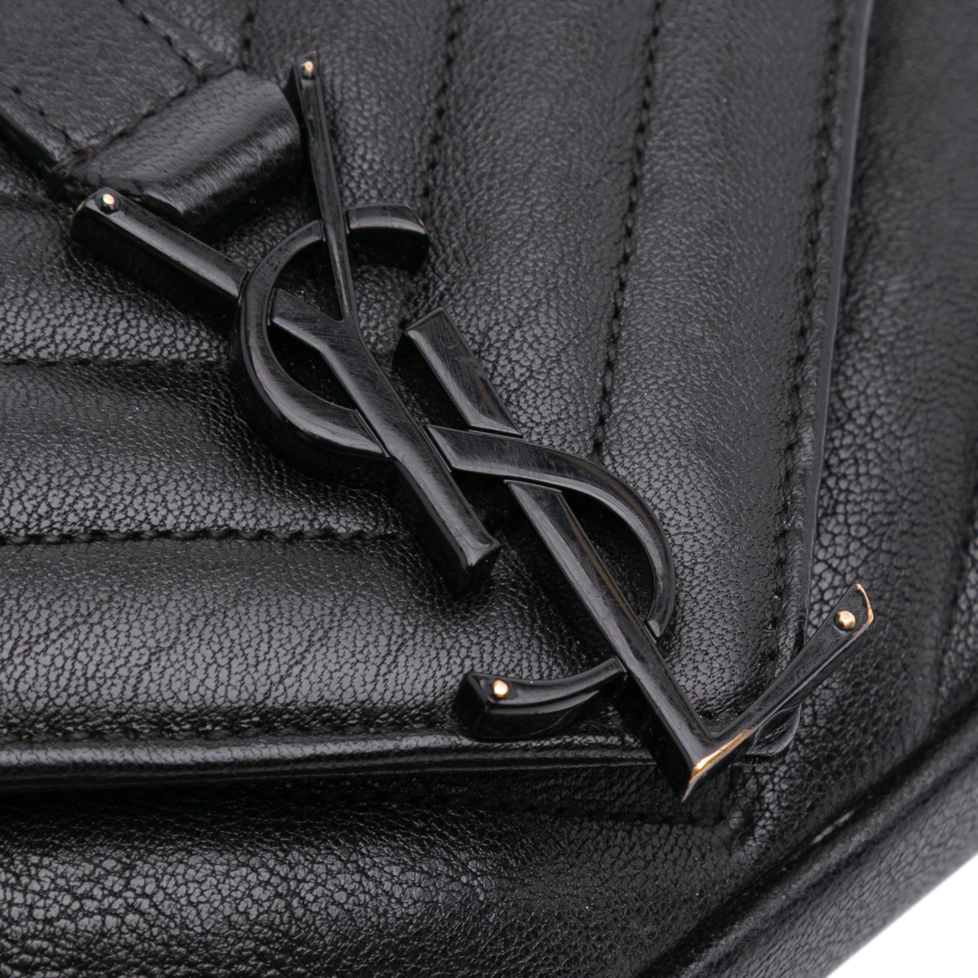 Mini Chevron Sheepskin Monogram College Satchel